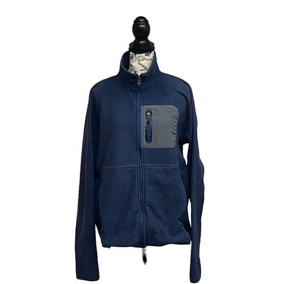 Stillwater Supply Company Men’s L Navy Blue Retro Full Zip Soft Shell Jacket - Picture 1 of 9